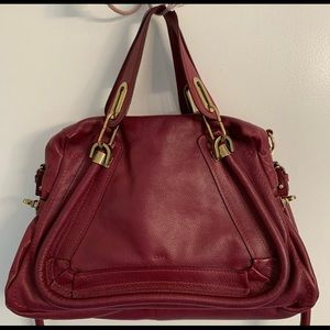 Authentic Chloe Paraty in Bordeaux Leather